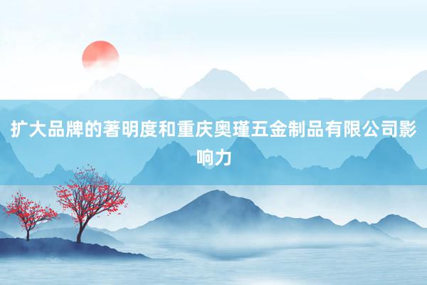 扩大品牌的著明度和重庆奥瑾五金制品有限公司影响力