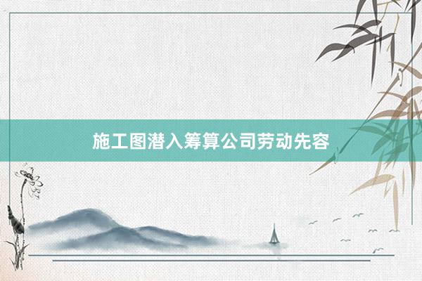 施工图潜入筹算公司劳动先容