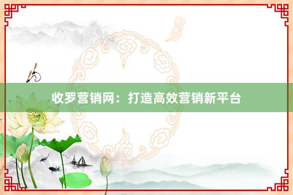 收罗营销网：打造高效营销新平台
